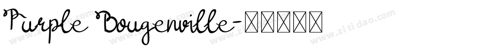 Purple Bougenville字体转换